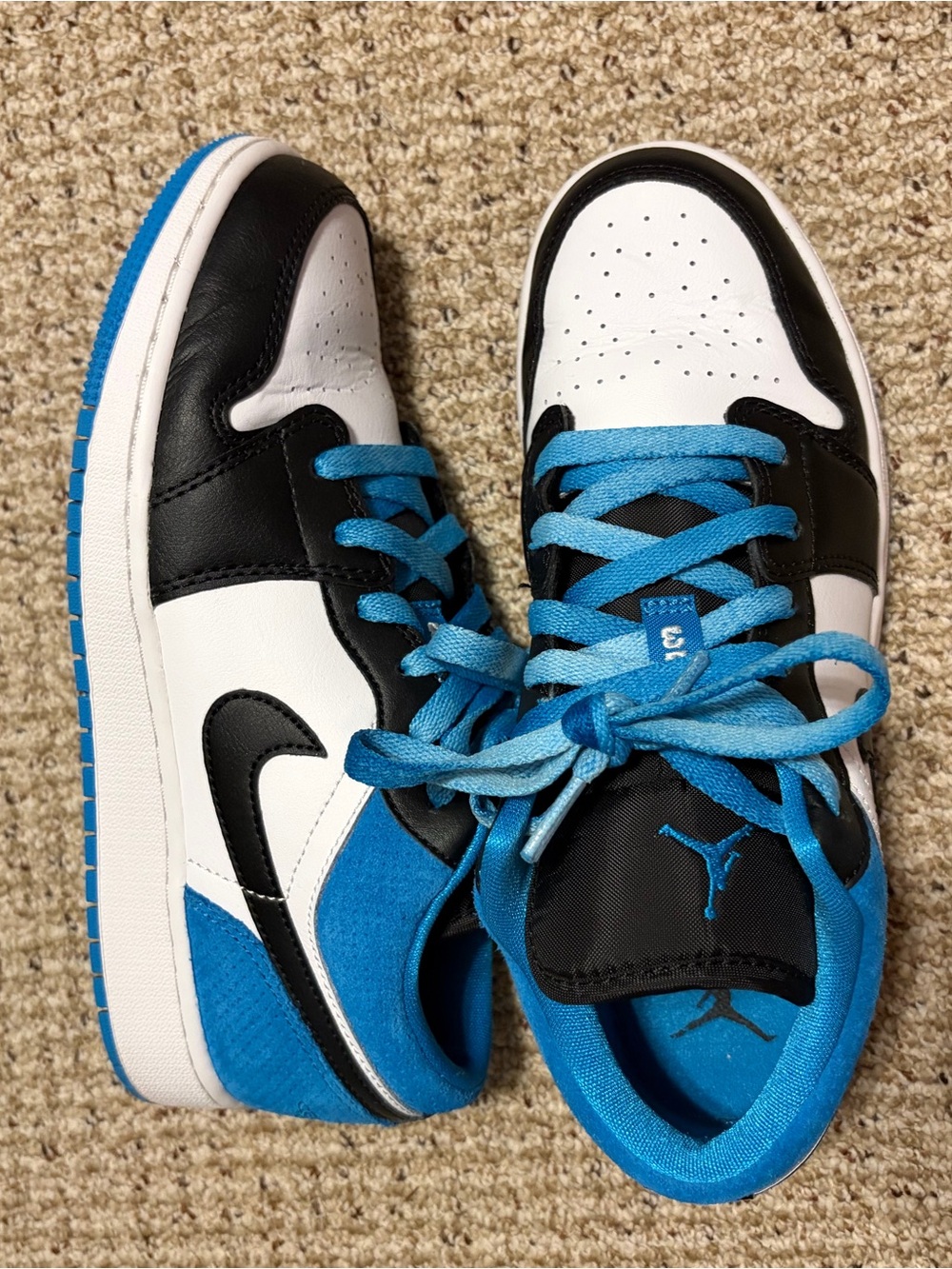 Jordan Air Jordan 1 Low SE GS - Black/White/Laser Blue
